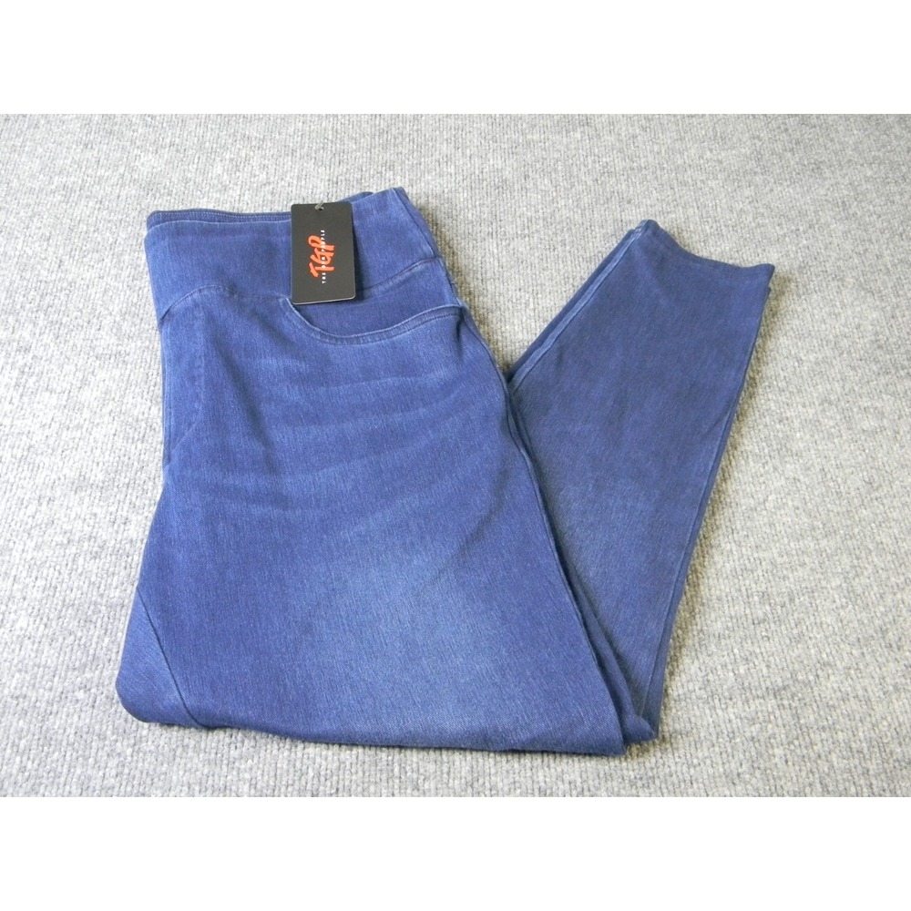 TGP The Gym People Blue Pull On Leggings Womens XL High Rise Stretch Yoga Pants
